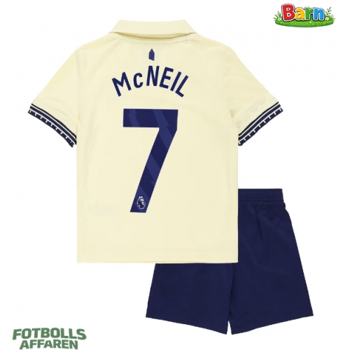 Everton Dwight McNeil #7 Bortaställ Barn 2025-26 Kortärmad (+ Korta byxor)